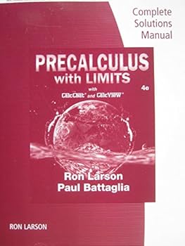 Paperback Precalculus with Limits Fourth Edition Complete Solutions Manual Book