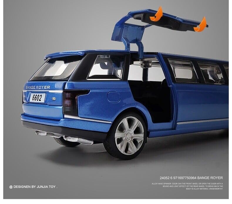 Image of Long Range Rover Diecast Metal Pullback Toy Car With Openable Doors & Light, Music Boys Car For Kids Best Toys Gifts Toys For Kids, Multicolor