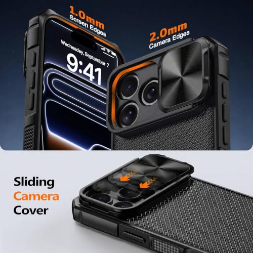 Image of for 18 Pro Max Case with Slide Camera Cover, Fit for Magsafe Black
