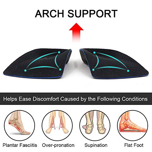 Dr. Foot's X-Large 3/4 Length Orthotic Inserts for Flat Feet