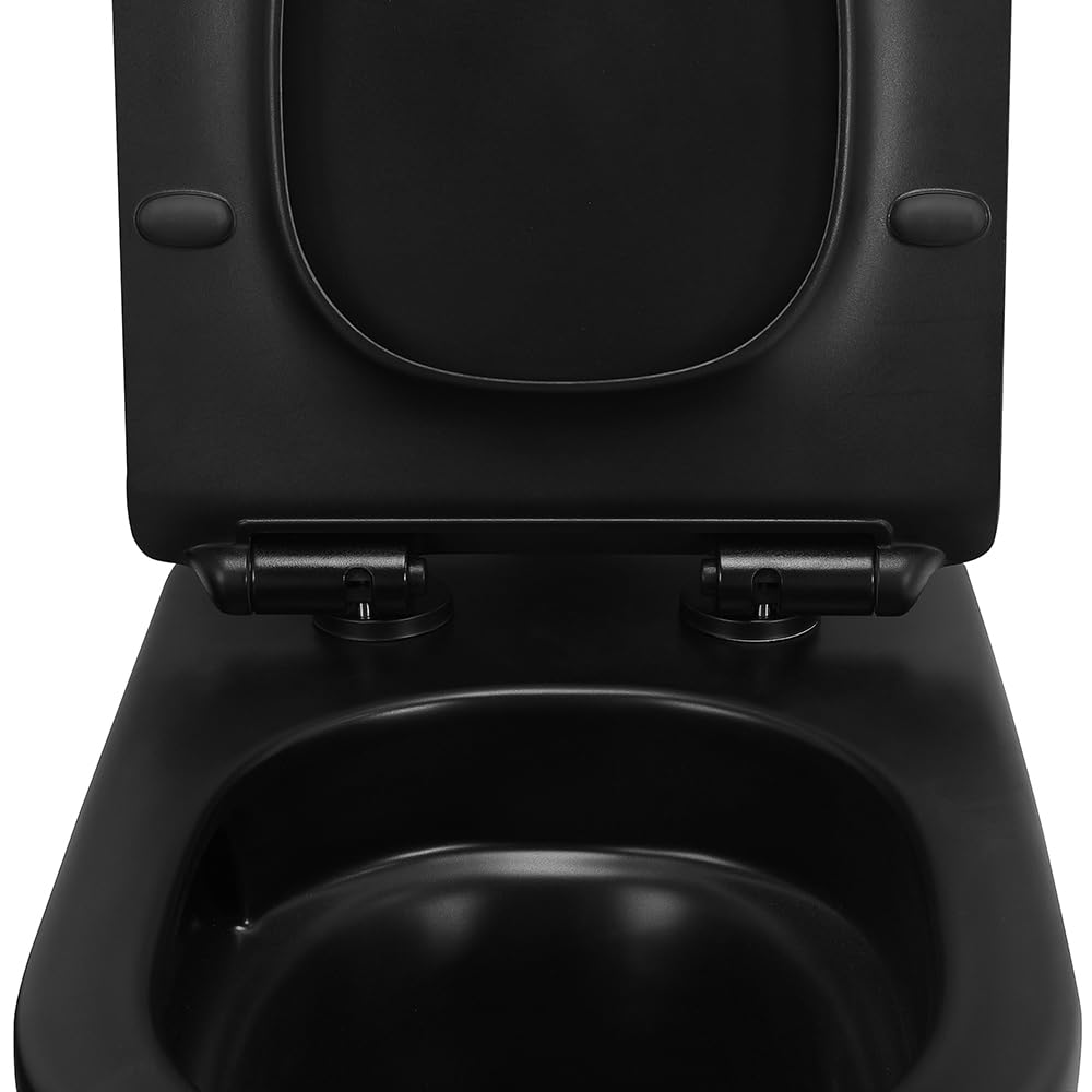 WC Filomuro Ceramica Nero Opaco Scarico Tornado Design Moderno E Igiene Superiore Tokyo