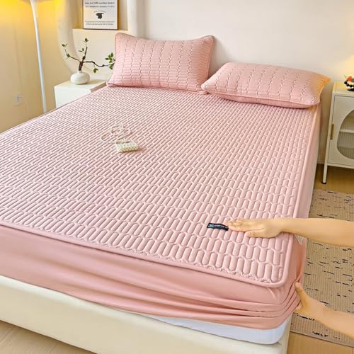 JIANINGHOME Sábana bajera, ropa de cama cómoda de 90 x 200 pulgadas, acolchada con bolsillos profundos, ultrasuave