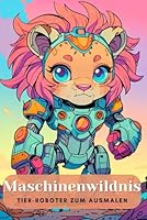 Maschinenwildnis. Tier-Roboter zum Ausmalen. Das ultimative Malbuch für Kinder ab 6 Jahren! Roboter und Tiere vereint. Mechanische Kreaturen. ... technikbegeisterte Kinder. (German Edition) B0F6CLKBN3 Book Cover