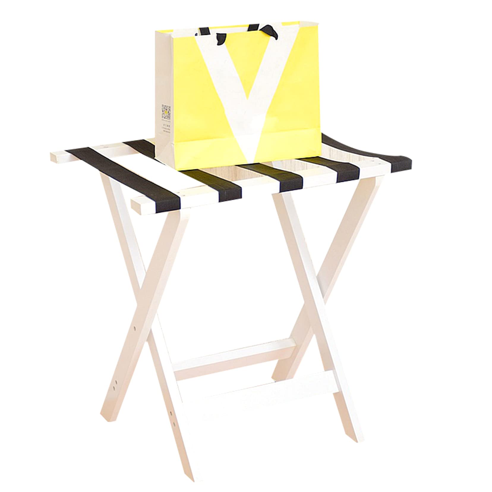Tabouret de pause de voyage et porte-bagages en bois pour chambre d'hôte
