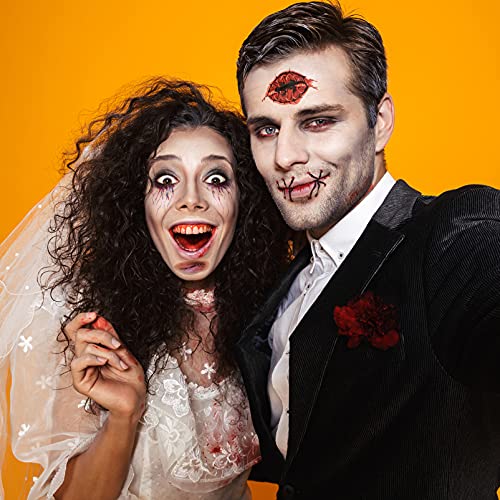 Halloween horror tatoeages wond stickers: bloed littekens lichaam decals 13 stuks Scary Tattoos rekwisieten voor… - Image 8