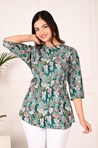 Image of FebQ Printed Shirt Style Top for Women
