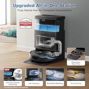 ECOVACS DEEBOT N30 Omni Robot Vacuum and Mop, 10000Pa Suction, TruEdge Adaptive Edge Mopping, ZeroTangle 2.0 Technology, Hot Air-Drying, Self-Emptying, Auto-Lift Mopping, Obstacle Avoidance ECOVACS DEEBOT N30 Omni Robot Vacuum and Mop 10000Pa Suction TruEdge Adaptive Edge Mopping ZeroTangle 20 Technology Hot Air Drying Self Emptying Auto Lift Mopping Obstacle Avoidance