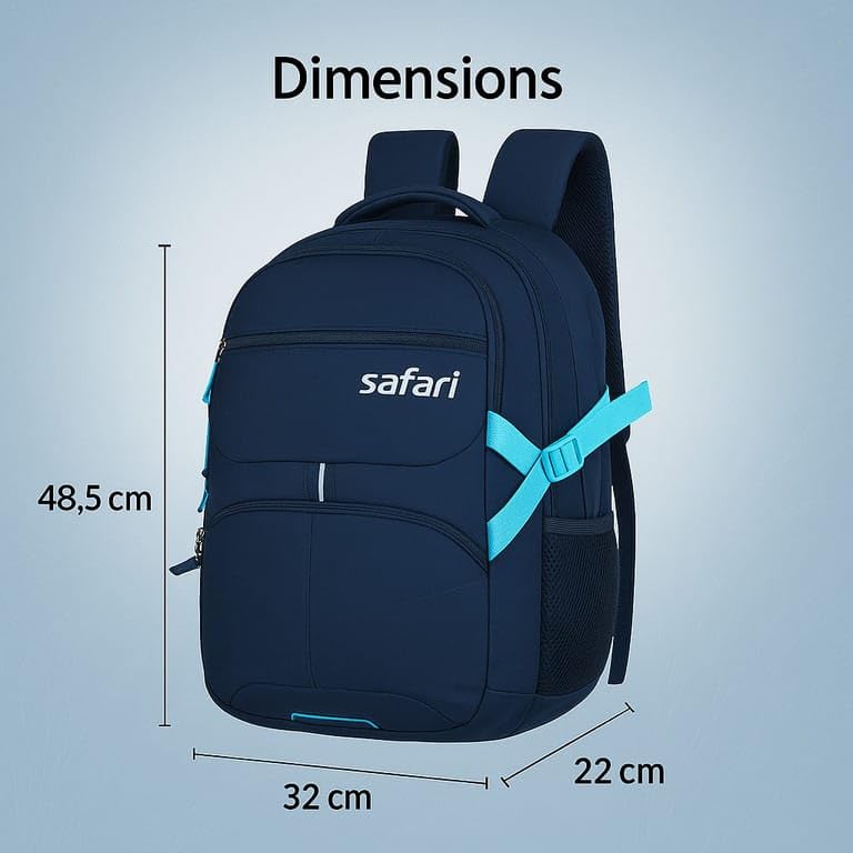 Image of TRITAN 19 FB Black & Navy Blue Backpack | Durable & Stylish | Ideal for Travel & Daily Use