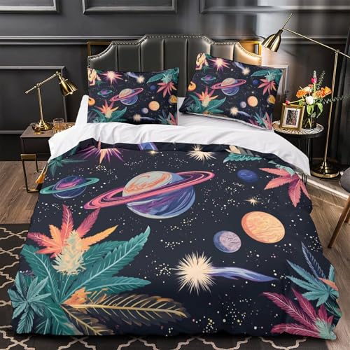 Housse de couette imprimé 3D de qualité parure de lit double microfibre durable