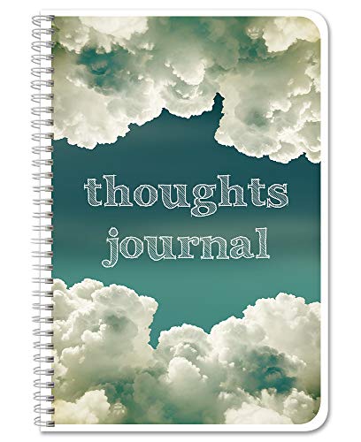 BookFactory Thoughts Journal/Thought Diary/Log Book, 100 Pages - 6" x 9", Durable Thick Translucent Cover, Wire-O Binding (JOU-100-69CW-PP-(Thoughts)-DX)