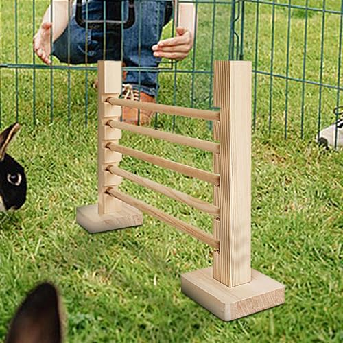 Xujuika Jump Bar - Jump Agility Bar | Kaninchen Hindernisse Springen | Sprungstange Kaninchen | Hindernis Sprunghürde Für Kaninchenrennen | Jump Hürde Bar Bunny Spielzeug Höhenverstellbar