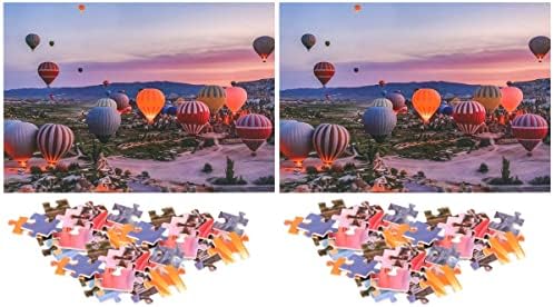 TOYANDONA 2sets Balloon Adult Art Adults for Jigsaw Men Hot Decoration Size Air Games Hot- air Puzzles Educational Printed Kids Balloons Children Teens Paper Style Landscape Scene