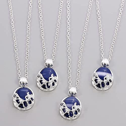 YUJUAN. Os diários de vampiros Katherine Pierce Pierce Natural Pingente Azul Colar Top Grau Oco Mulh