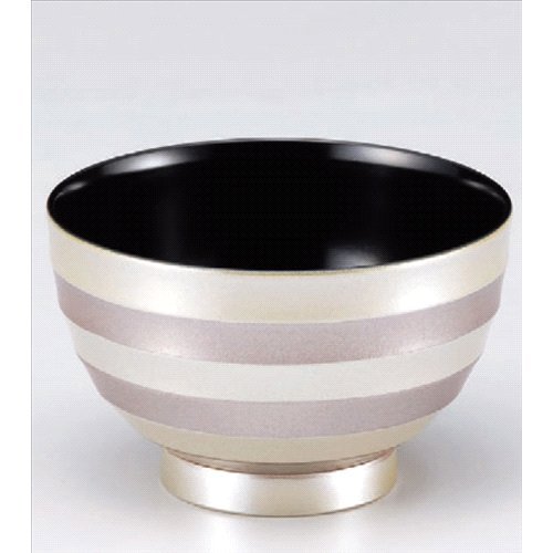 Amazon.co.jp: お椀 ロクロ汁椀銀透き塗り分け 洗浄機可 [11.4φ x 7.1