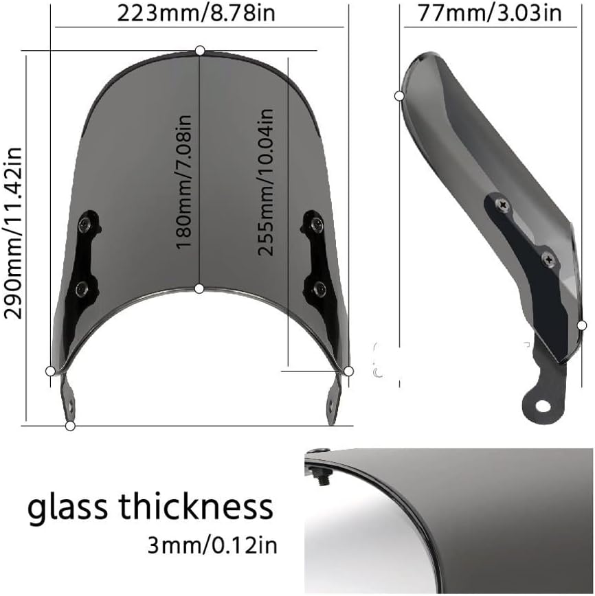 大きさ確認用 フロントガラス風防スクリーンレンズ フロントガラスフロントガラス