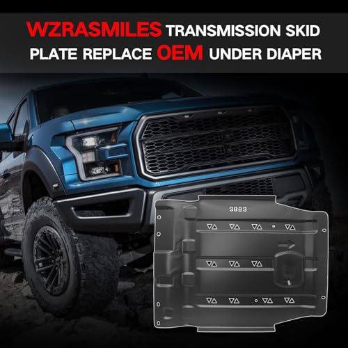 Image of Transmission Skid Plate Engine Splash Guard with mounting Screws Compatible with 2015-2022 Ford F150 Protection Plate Replace OEM Under Diaper