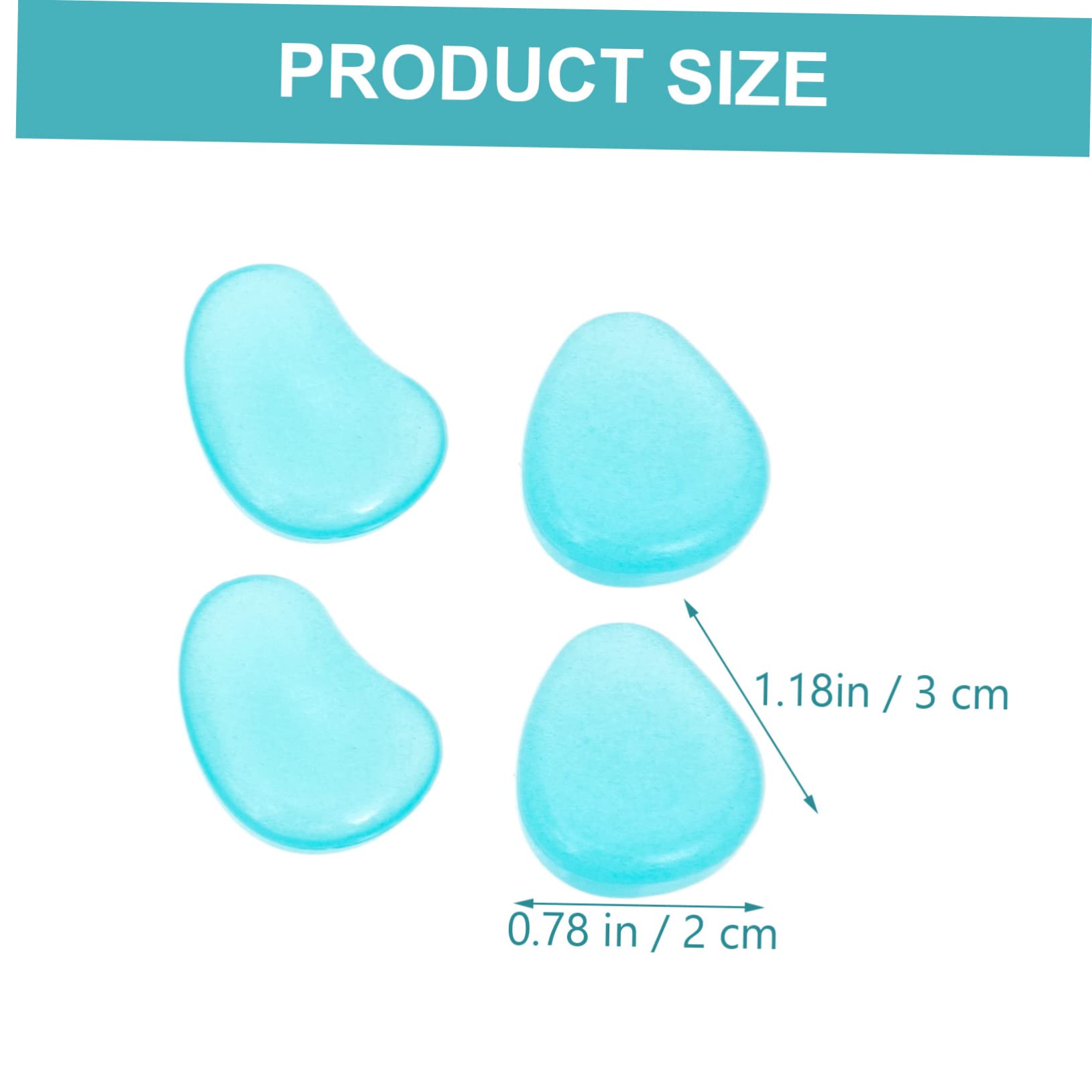 Mikikit 100pcs Glowing Pebbles for Fish Tank Decor Luminous Stones for Outdoor Garden Pathways Glow The Dark Rocks for Aquariums Easy to Clean Lake