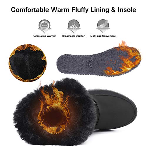 image for gracosy Snow Boots for Women, Warm Ankle Boots Waterproof Outdoor Slip
