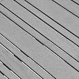 greemotion Gartenliege Maui Sonnenliege Holz grau-Liegestuhl mit Rollen für Garten, Terrasse & Balkon-Outdoor Rollliege Kopfteil verstellbar, 19,5 x 6,5 x 1 cm - 12