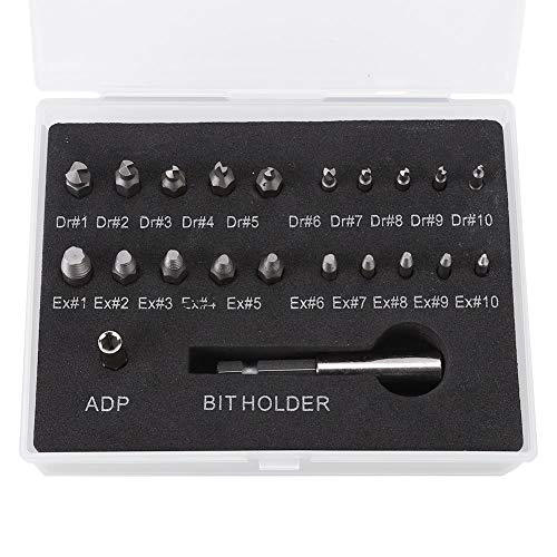 Ferramenta de remoção de parafuso quebrado extrator de parafuso broca danificada kit de ferramentas