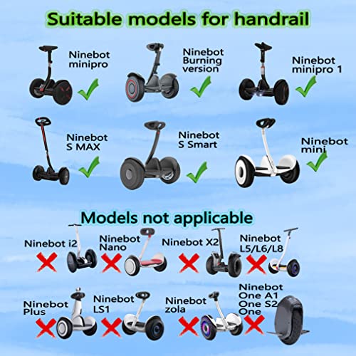 Guidon pour hoverboard Segway Ninebot miniPRO réglable argent accessoire - 3
