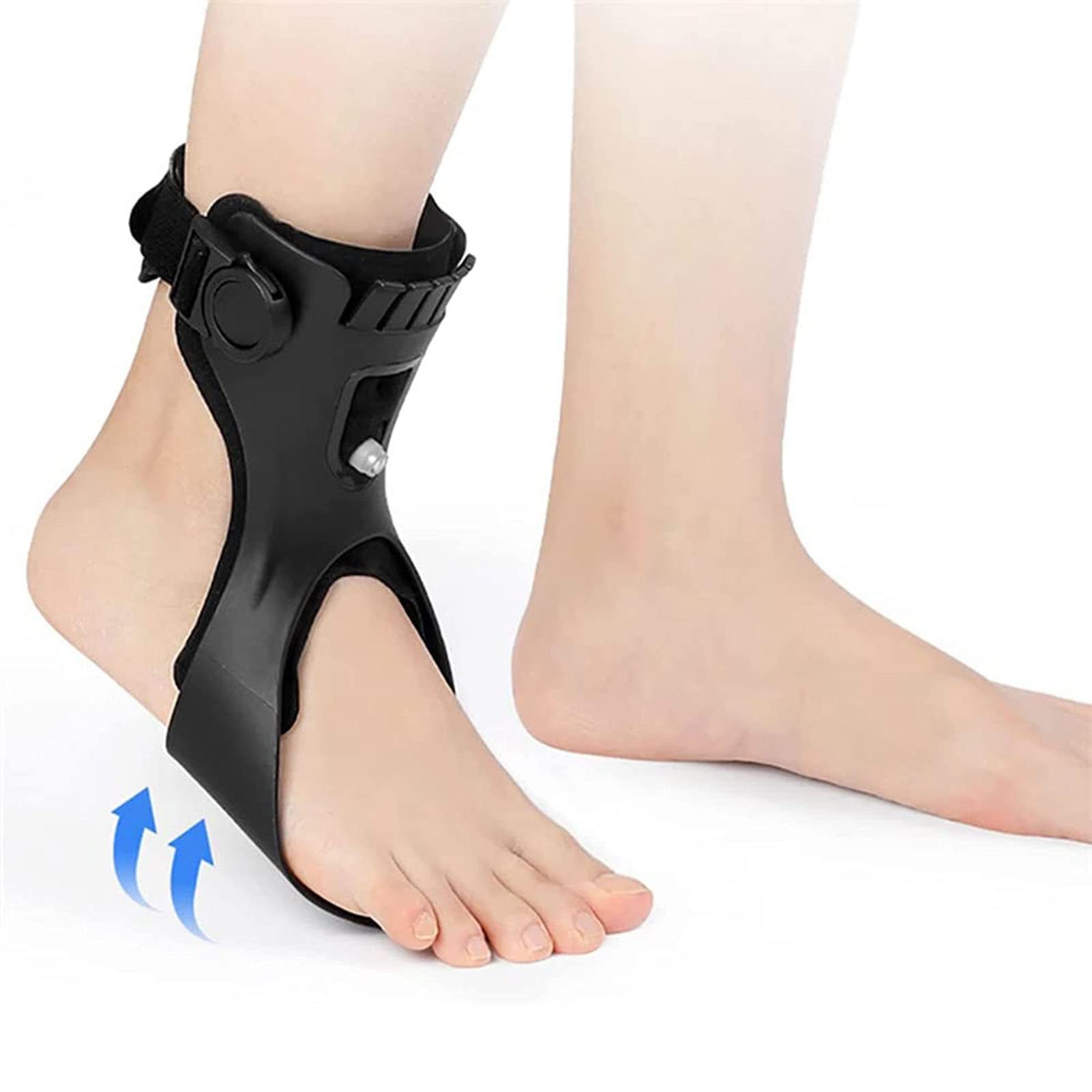 Soporte ortopédico de tobillo con cómoda bolsa de aire inflable, férula para pie caído, ortesis de tobillo y pie para caminar en casos de hemiplejia por accidente cerebrovascular, zapatos para ca