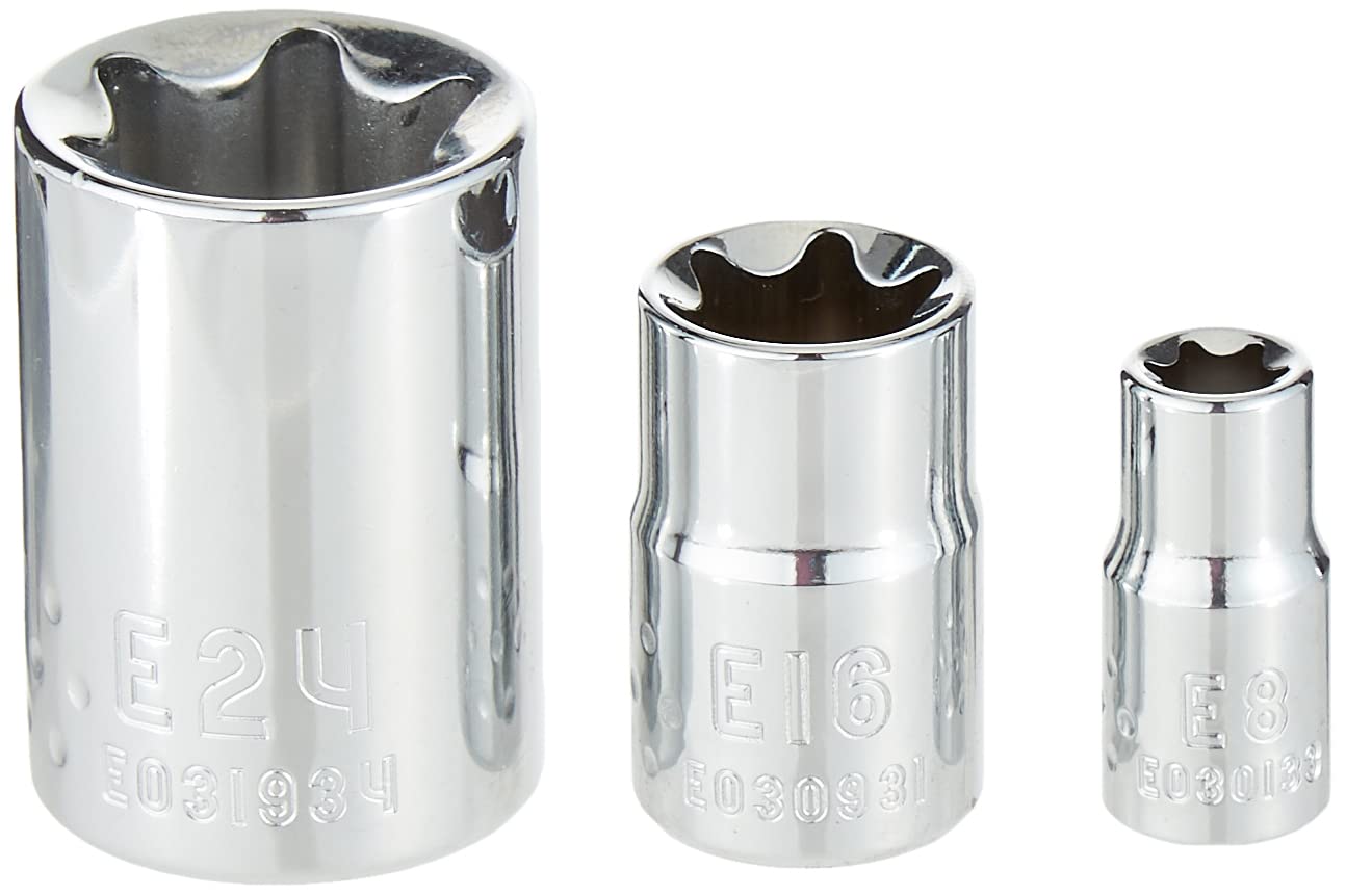 EXPERT E034801 - Juego de vasos Torx 1/4" - 3/8" - 1/2" - 13 piezas