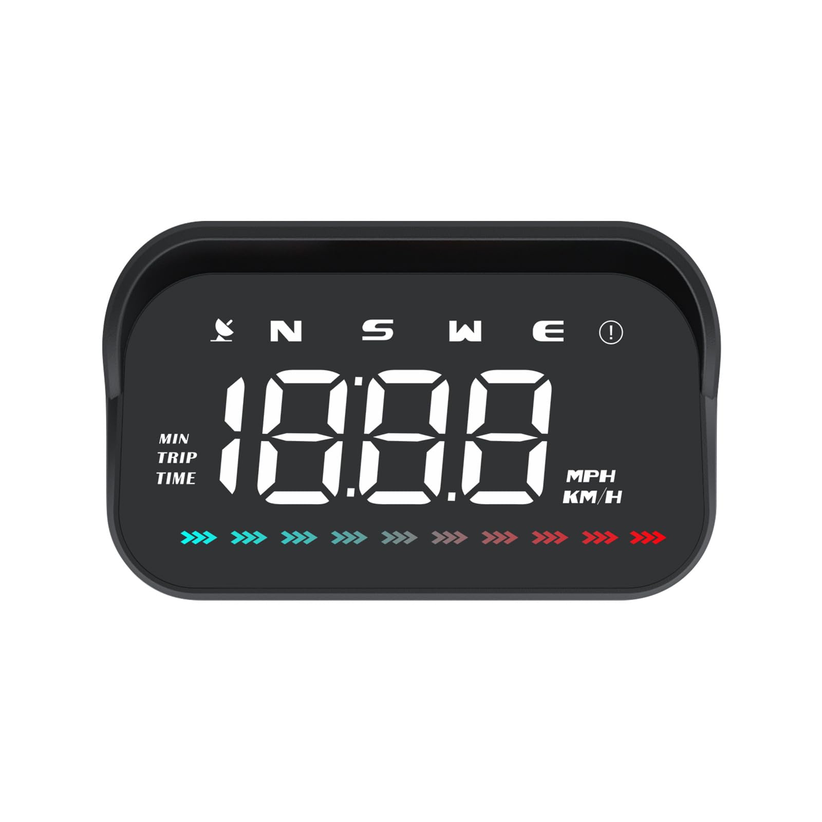 Écran HUD pour pare-brise, projecteur de tachymètre HUD avec GPS + compteur de vitesse Beidou - Balance de la luminosité, MPH/KM/H, avertissement de survitesse, avertissement de fatigue