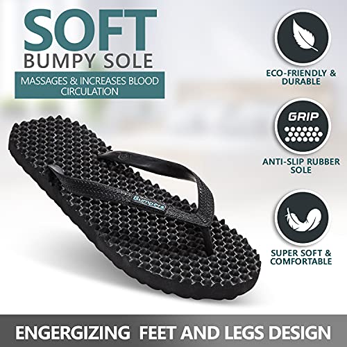 Flip Flops For Men - Beach & Shower Sandals For Mens, Comfortable Massage Acupressure Slippers, Indoor & Outdoor Footwear3