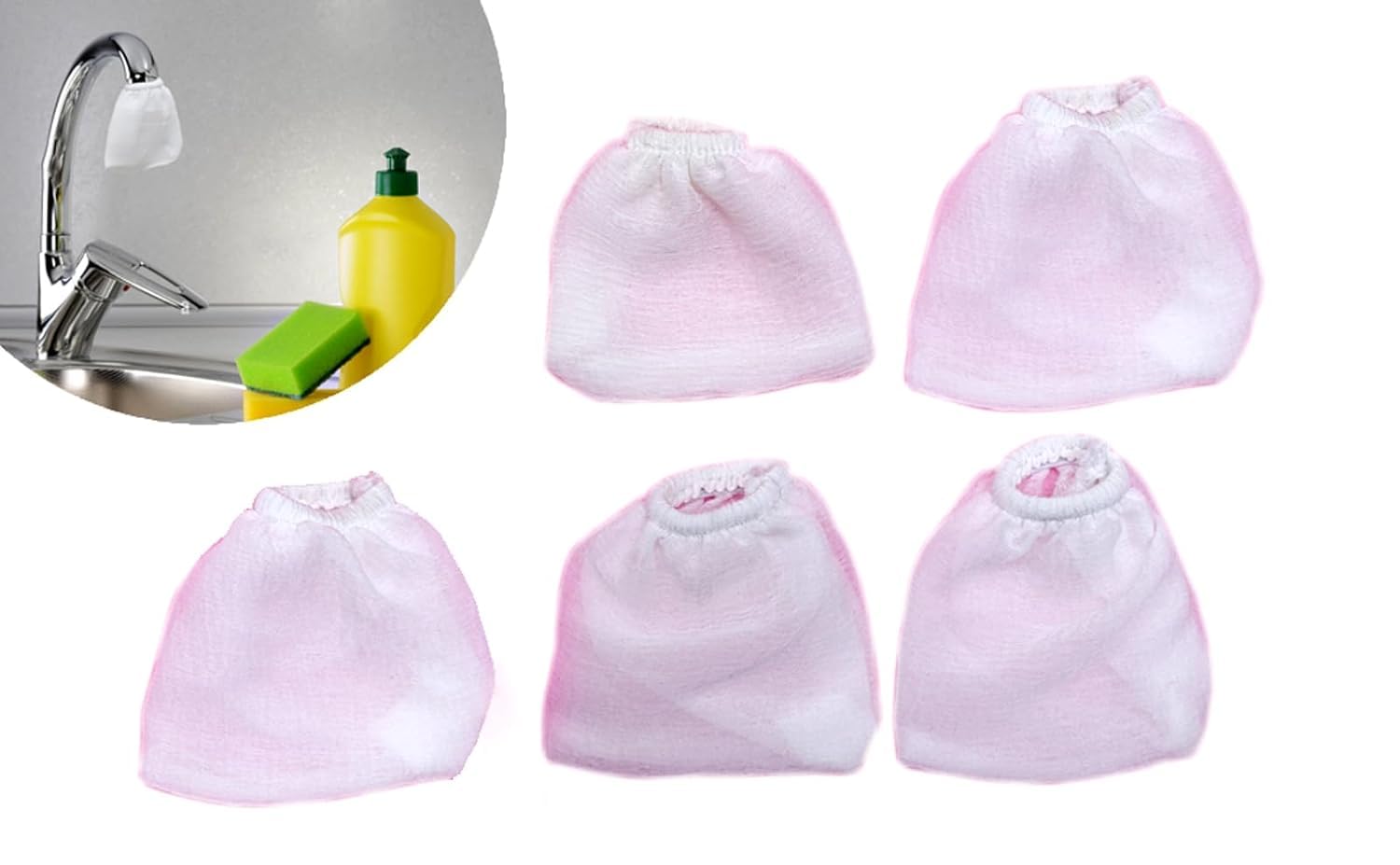 Gijaxe 2 Layer Water Filter Tap Covers for Home and Kitchen with Elastic Grip Cover for Bathroom,Filter,Kitchen Sink,Matka Taps,Suitable for All Size Taps (Pack of 12 Pcs)