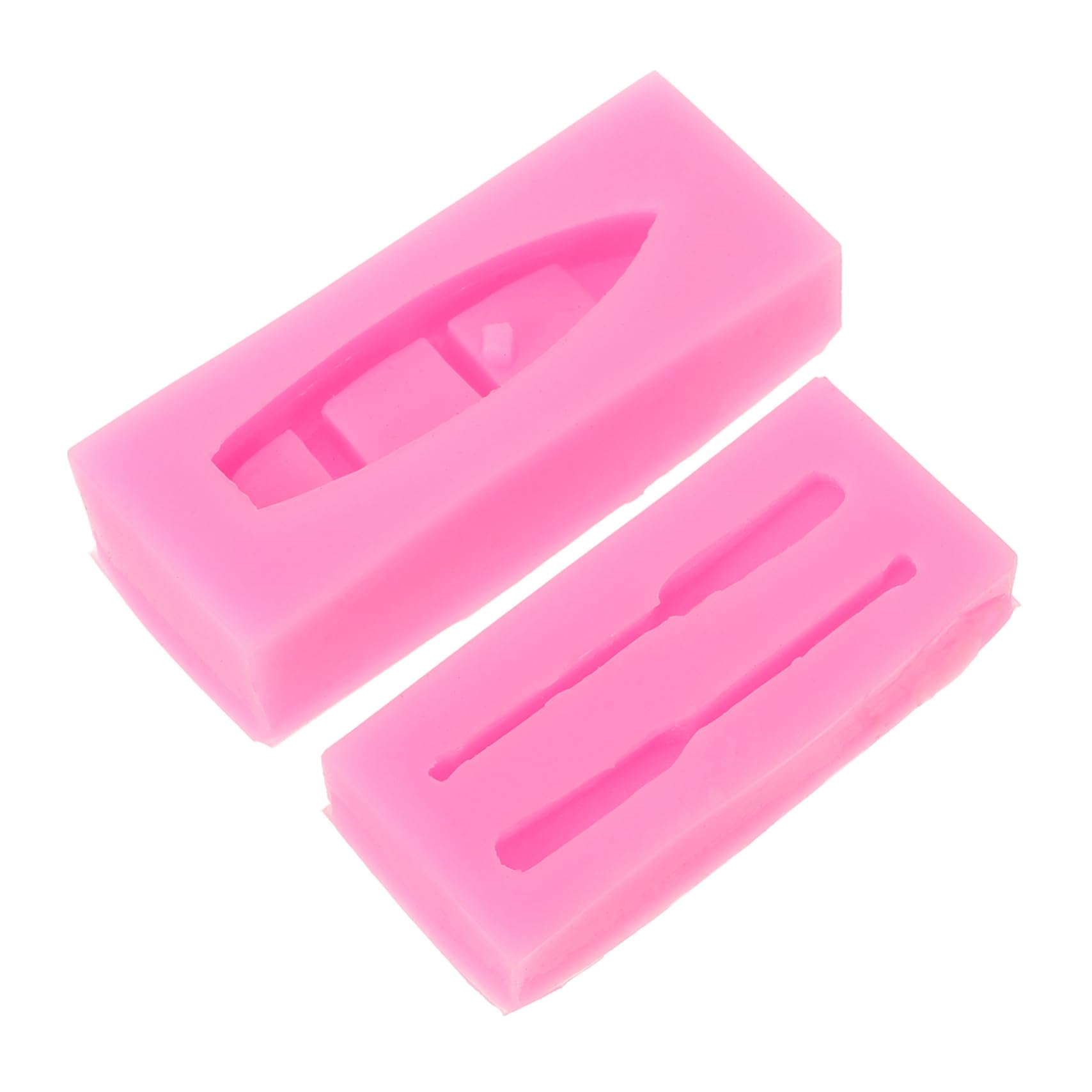 Housoutil 5 Juegos Molde De Paleta Moldes De Pasta De Goma Molde De Chocolate Barco Bote Conformado Moho para Y Plastilina Molde De Chocolate De Salón Molde De Pastelería Gel De Sílice Rosa