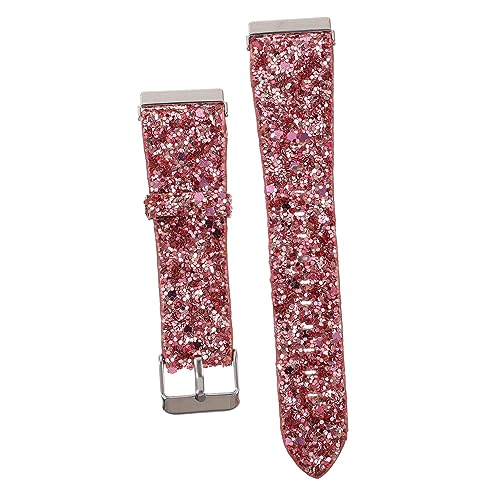 Gatuida 2pcs Pu Glitter Watchband Stylish Wrist Strap Skin-friendly Replacement Accessory for Special Occasions