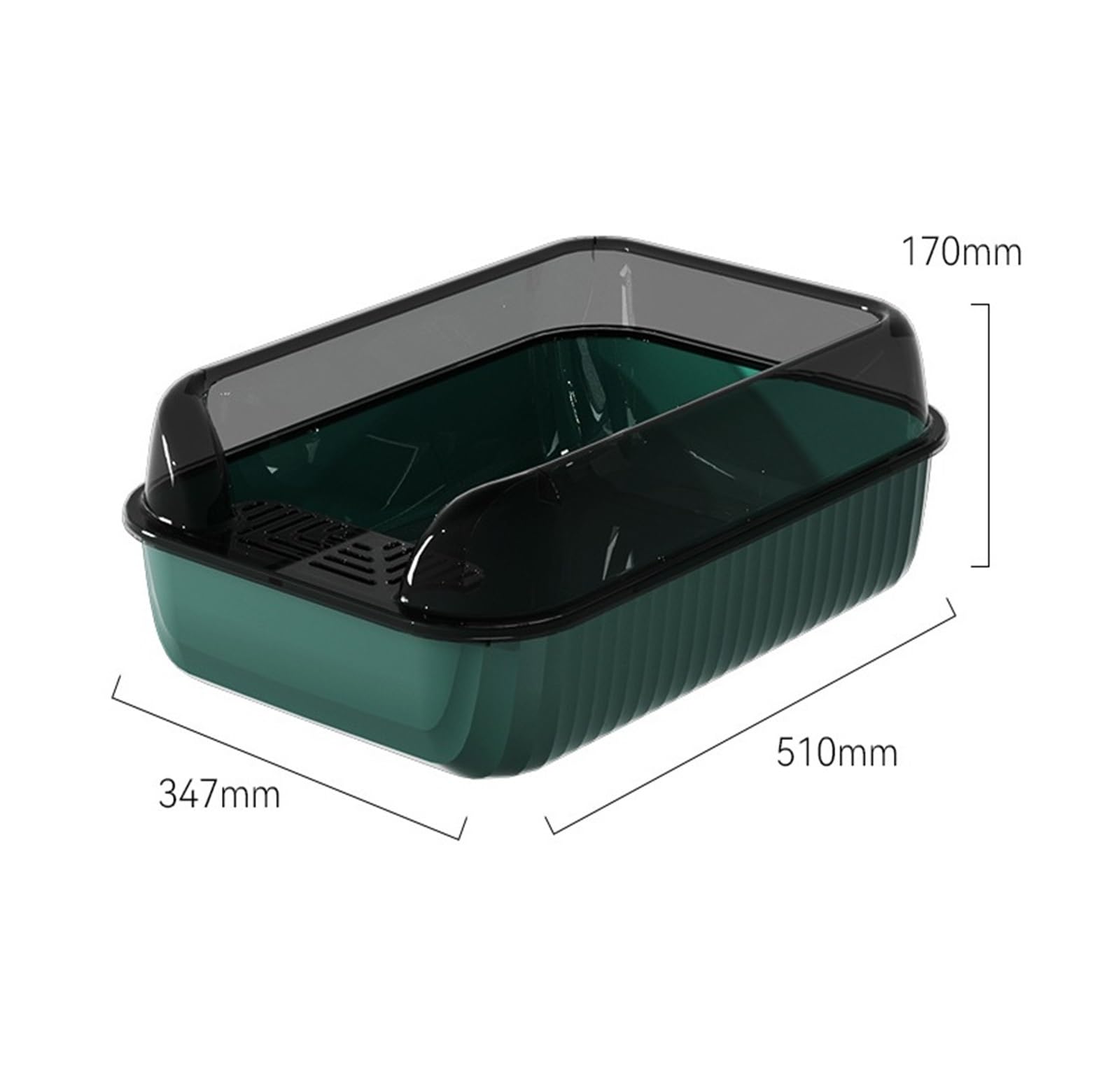 arenero Gatos Caja de Arena semicerrada for Gatos con Cuchara, Bandeja de Arena extraíble Grande, Lado Alto, antisalpicaduras, fácil de Limpiar Grande(BLU)