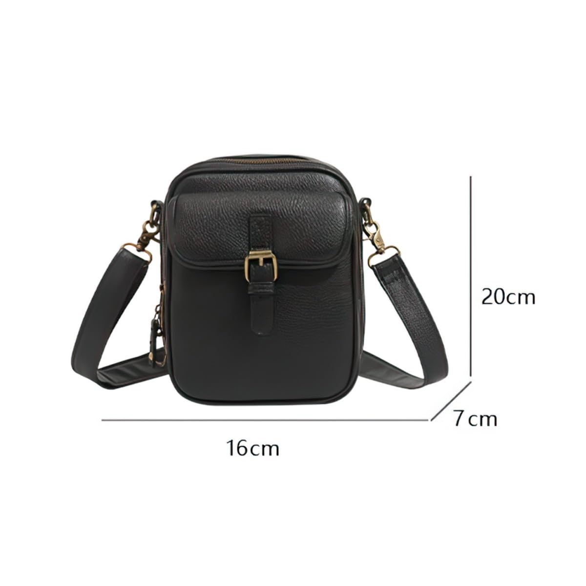 Bolsos cruzados de piel sintética para mujer, Bolso multifuncional de gran capacidad con múltiples compartimentos, Bolso bandolera