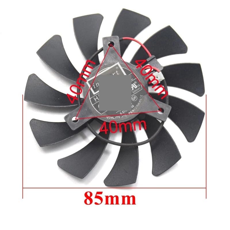 Graphics Card 85MM HA9010H12F-Z 2Pin Video Card Fan for GTX 1050 1050Ti OC Replacement Graphics Card GPU