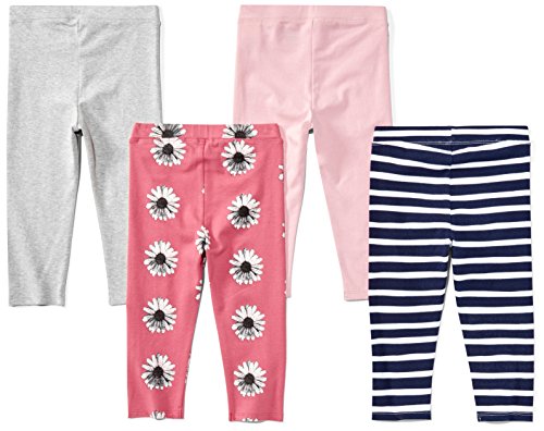 Amazon Essentials Girls and Toddlers' Cropped Capri Leggings (Previously Spotted Zebra), Multipacks2