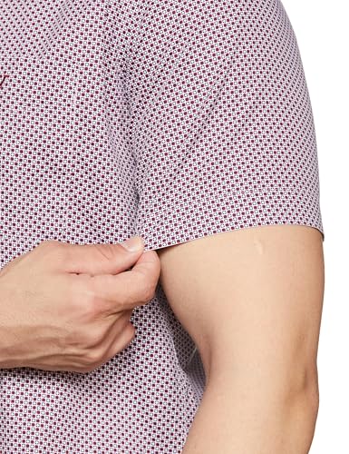 Image of Van Heusen Casual Printed Shirt for Men| Premium Cotton| Half Sleeves| Slim Fit |Breathable Fabric