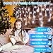 810LED 82ft Christmas Lights, 180Drops 12 Modes Cool White Christmas String Lights Outdoor Dimmable, Waterproof Christmas Decoration Fairy Lights with Timer for Indoor Eaves Party Patio Window Fence