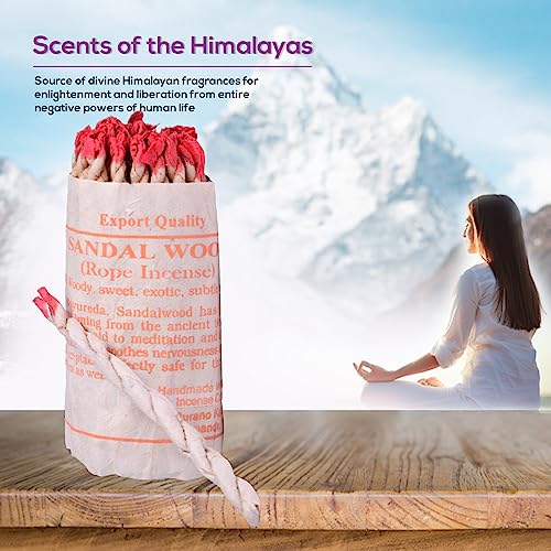 Arianna Willow Rope Incense Variety Kit Including Sandalwood, Lemongrass, Patchouli and Rose.