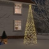 16.4FT Outdoor Lighting Christmas Cone Tree 1400 LEDs, 196.9' Cone Tall Artificial Christmas Tree Star Topper, Christmas Tree Decor Light for Halloween Xmas NEW Year Holiday 196.9' x 63' Warm White