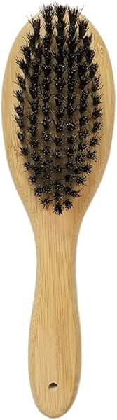 Patina Dog Cat Brush for Shedding, Natural Bamboo Boar Bristles Brush, Pet Grooming Supplies for Short and Long Haired Dogs Cats, Gentle Easy Grooming Massage, Japanese design