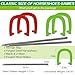 REAHOISY Heavy Duty Steel Horseshoe Set - Traditional Outdoor Yard Game Kit with 4 Horseshoes, 2 Solid 24