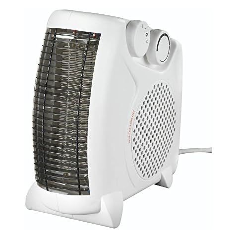 Generic Flat Fan Heater Lightweight With Carry Handle and Two Heat Settings and Thermostatic Control Cover