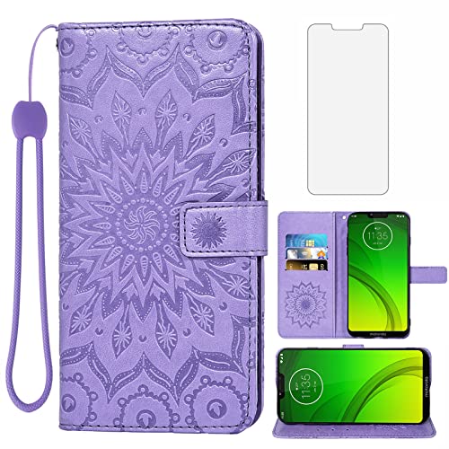 Housse Moto G7 Power portefeuille antichoc avec protection écran intégrale