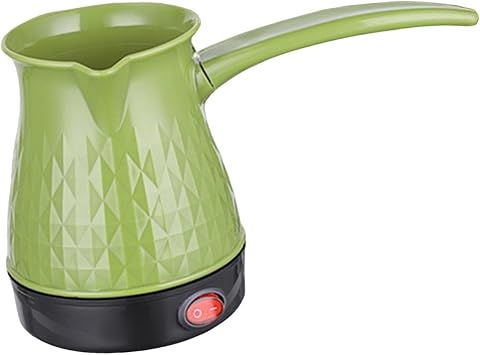 MagiDeal Electric Turkish Coffee Pot Water Kettle with Handle 500ml Lightweight Turkish Coffee Maker Coffee Kettle for Home Restaurant, Green