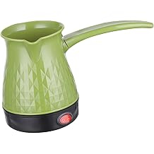 MagiDeal Electric Turkish Coffee Pot Water Kettle with Handle 500ml Lightweight Turkish Coffee Maker Coffee Kettle for Home Restaurant, Green