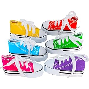 Bonka Bird Toys 6 Mini Sneakers Colorful Cotton Shredding Parrot Parrotlet Budgie Finch Cockatoo