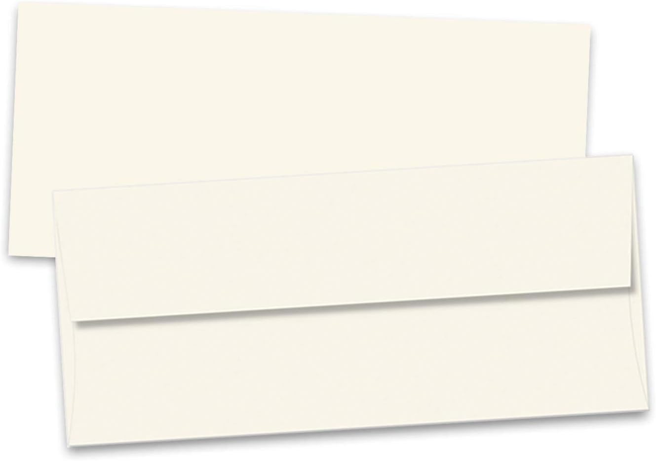 Elegant Gold Foil-Lined #10 Cream Envelopes, 28 lb Cover Stock, 4 1/8 x 9 1/2, Box of 50