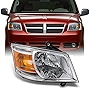 AKKON - For Dodge Grand Caravan Clear Passenger Right Side Front Headlight Head Lamp Front Light Replacement