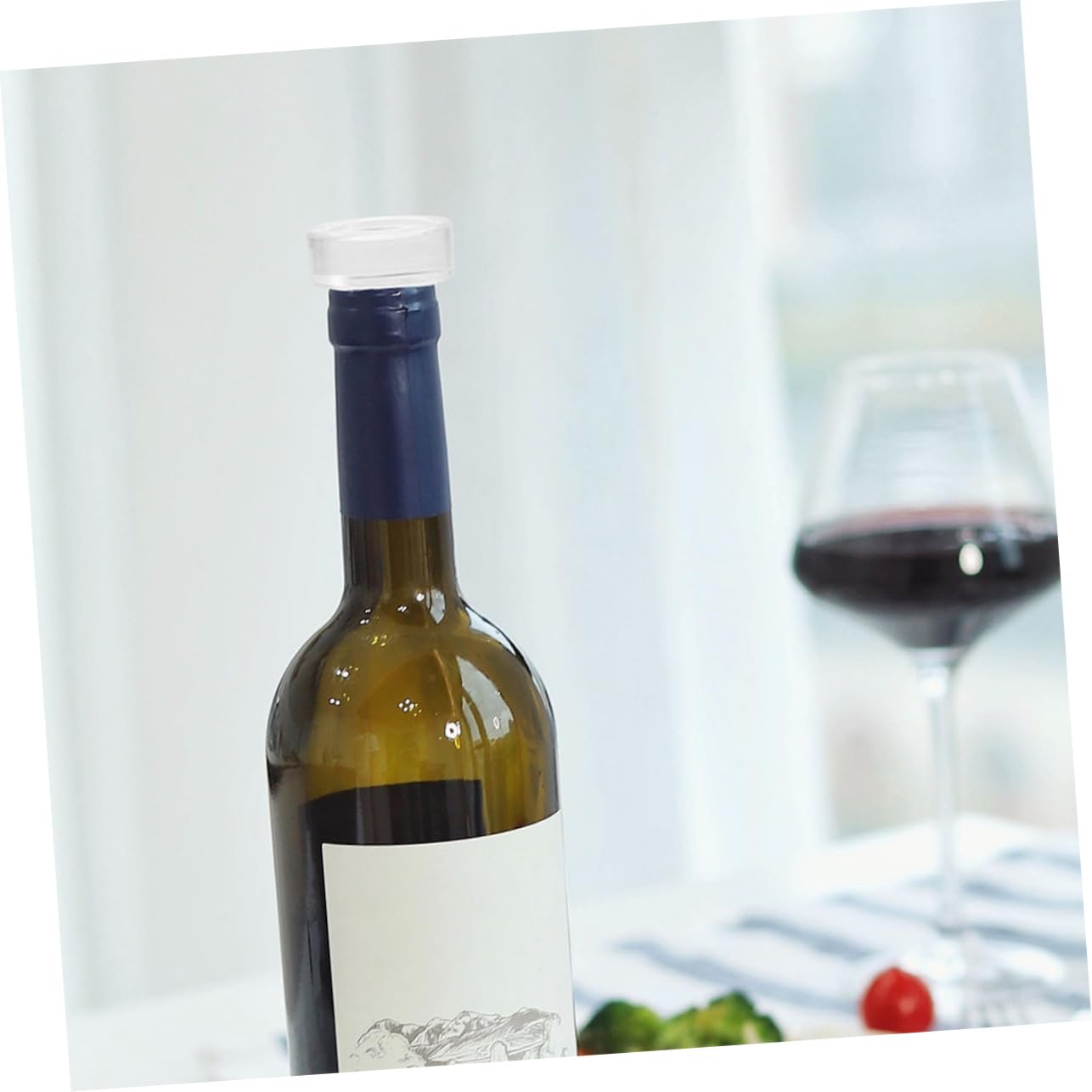 12pezzi Tappi per Bottiglie di Vino Forma di t Tappi Riutilizzabili in Vetro per Conservare